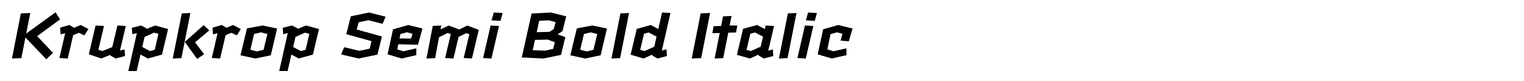 Krupkrop Semi Bold Italic